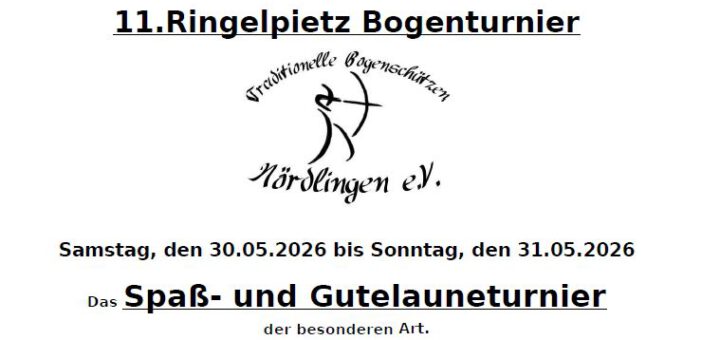 Hinweis auf die Ausschreibung des Bogenturniers